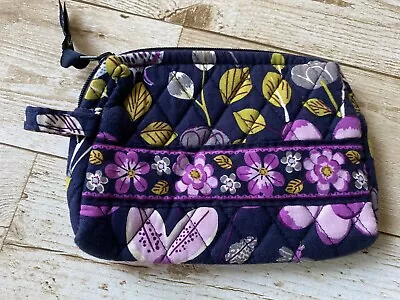 New Vera Bradley Small Cosmetic Bag In Symphony In Floral Nightingale • $25