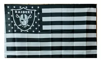NEW 3' X 5' OAKLAND RAIDERS FLAG NFL FOOTBALL IN/OUTDOOR BANNER STARS & STRIPES • $12.99