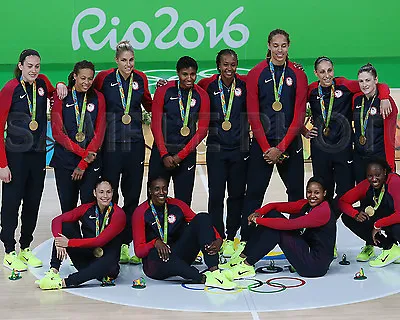 2016 USA Women's Olympic Basketball Gold Medal RIO Brazil 8x10 Team Photo #4 • $5.57