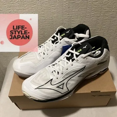 MIZUNO WAVE LIGHTNING Z7 V1GA2200 09 Width 2E White Black Volleyball Shoes • $113.99