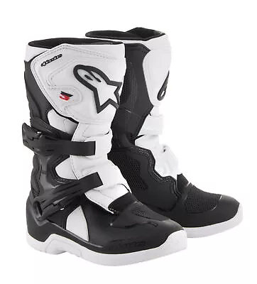 Alpinestars Tech 3S KIDS Boots MX Motocross Dirt Bike Black/White Sizes 10-1 NEW • $286.55