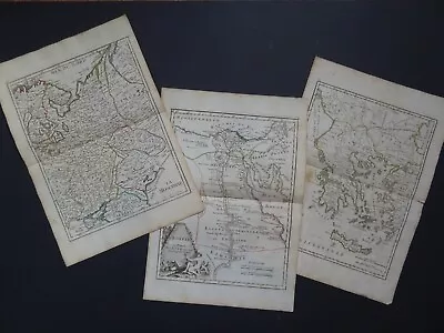 1756 LE ROUGE Atlas 3 X Maps  RUSSIA - EGYPT - GREECE • $12.62