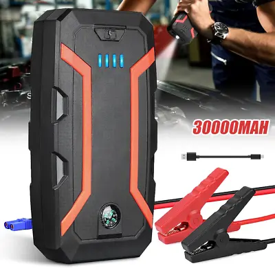 30000mah Car Jump Starter Pack 12V Booster Power Bank USB Battery Charger 2024 • £23.98