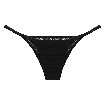 Sexy Thong Panties See-through Lingerie Underwear Nightwear Lace G-string T-back • £8.39