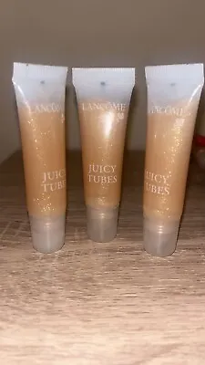 3 X NEW: Lancome Juicy Tubes 10ml  Lip Gloss - Touched By Light Range. • £9.99