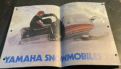 Large 1977 Vintage Yamaha Snowmobile Sales Brochure Srx & More 24 Pg (437) • $35.99