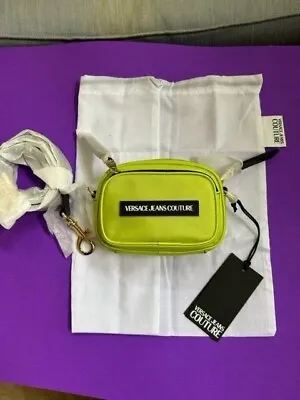 Versace Jeans Couture ShoulderCrossbody Handbag Lime Green FabricNWT Dustbag • $135