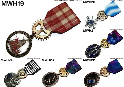 Steampunk Badge Brooch Pindrape Medal Police Box Timelord Scifi Tardi #MWH19-24 • $11.37