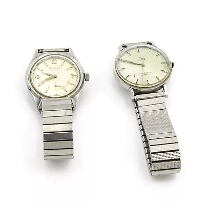 Vintage Bulova Tissot Stainless Manual 17J Mens Wristwatches Lot Of 2 #WB739-8 • $0.99