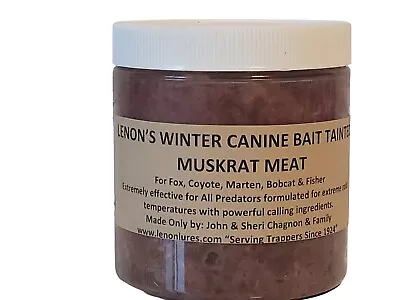 Lenon's Winter Canine Bait Tainted Muskrat Meat For Marten & Fisher Trapping • $69.95