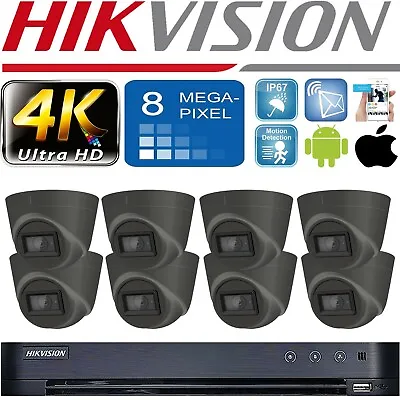 4k Hikvision 8/16ch A.i Dvr Cctv 8mp Ds-2ce78u1t-it3f Camera 60m Security System • £231.20