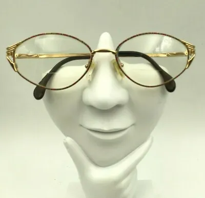 Vintage Zeiss 4300 Red Gold Metal Oval Sunglasses FRAMES ONLY • $23.40