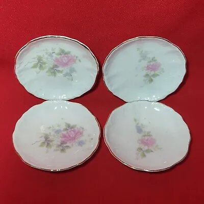 Vintage Miniature Plate 3  Butter Dish Set Of 4 • $14.95