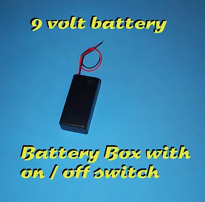 Battery Box With On/off Switch - 9 Volt Battery Holder 9v • $4.99