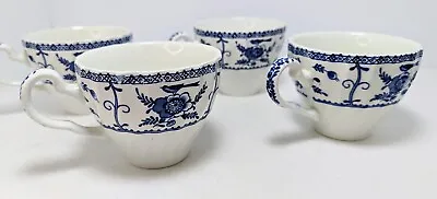 Antique / Vintage Tea Cup Blue & White Flower & Bird- Made England - Charming! • $6.25