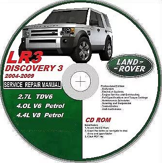 Land Rover Discovery 3  L319 Factory Workshop Repair Manual Cd • $12.95