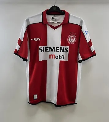 Olympiakos Home Football Shirt 2003/04 Adults Large Umbro E765 • £39.99