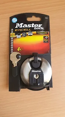 Master Lock Excell M40D Discus Padlock 4 Keys Security Level 8 • £9.99