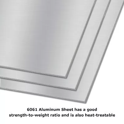 6061 T6 Aluminium Metal Sheet 12 X 12 X 1/8 Inch Flat Plain Plate Panel Aluminum • $21.40