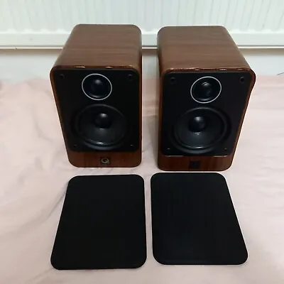 75W Walnut Q ACOUSTICS 2010 Speakers STEREO Bookshelf SURROUND Satellite 6Ω • £85