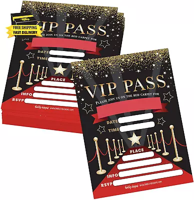 25 VIP Birthday Invitations Girl Birthday Invitations Kids - Movie Party Invitat • $16.57