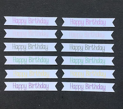 £2.25 • Buy Happy Birthday Sentiment Card Toppers/Embellishments