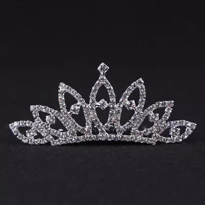 Princess Crown Comb Rhinestone Tiara With Mini Comb For Parties & Photos • $8.78