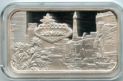 Las Vegas 1OZ Silver Bar Las Vegas Strip W/ COA Brand New 999 Fine Silver Bar • $99.99