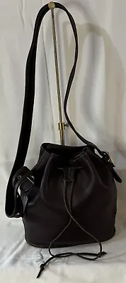 Coach 9952 1996 Lula’s Legacy Brown Leather Drawstring Bucket Bag Preloved • £120.47