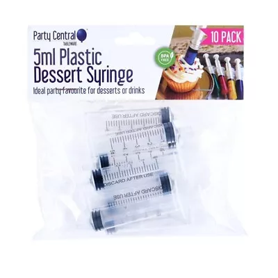 10pk Plastic Syringes Dessert Shot Cake Cocktail Party Shooter Craft Party 5ml • $12.95