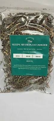 Organic Sleepy Plant - Sensitive Plant Mimosa Pudica Dry Leaf 25g • £4.99