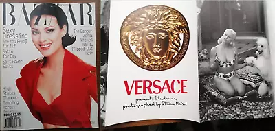 Feb 1995 USA HARPERS BAZAAR-Madonna Versace Ad PosterTurlingtonVallettaHarlow • $108.63