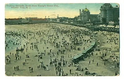 Postcard 1911 Bathing Grounds  Atlantic City New Jersey FCP. • £4.98