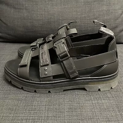 Dr. Martens Pearson Iced Casual Gladiator Leather Strapped Sandals Grey Sz 14 • $55.99