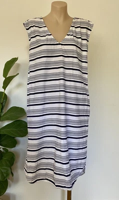 $32 • Buy SPORTSCRAFT / Sz 12 / Striped Sleeveless Midi Dress 