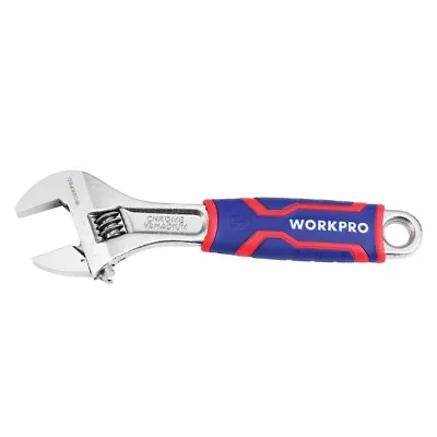WORKPRO 8-in Adjustable Wrench Wide Jaw Opening Cr-V Steel W/ Metric/SAE Scale • $18.99