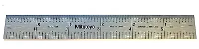 6   3r Ridgid Steel Scale Ruler - 3/4  Wide - Mitutoyo #182-104 - New! • $13