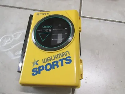 Vintage Sony Walkman Sports WM-45 Stereo Cassette Tape Player Works Fine • $69.95