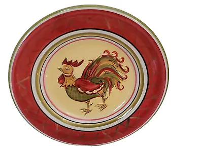 HD Designs  Country Rooster  8 3/8  D Salad Plates  Set Of 4 • $28.95