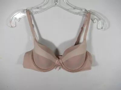 Victoria's Secret Body By Victoria Mesh Lined Demi Bra 36B Blush Pink Underwire • $12.99