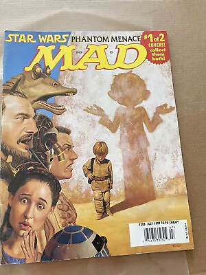 Duo MAD Magazine #383 - July 1999 - Star Wars Both Covers VG Shipping Included • $24.90