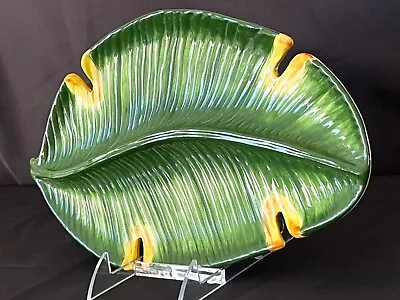 Vintage Maui By Design Platter Plate Banana Leaf By Mango Mike Food Safe 14 X 8 • $21.99