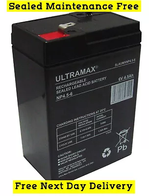 £13.99 • Buy 6V 4.5AH Rechargeable Battery For Electric Kids Ride On Cars Bikes Quads