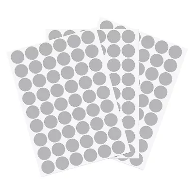 3 Sheet/162Pcs 21mm Dia PVC Self Adhesive Screw Hole Cover Stickers Gray • £4.77