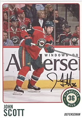 5 X 7 Minnesota Wild Photo Card Autographed By John Scott • $5