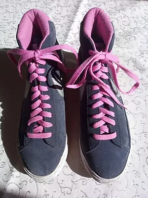 £17.50 • Buy Nike Blazer Trainers Women’s UK 5 Mid Vintage Suede Blue Pink Silver Festival