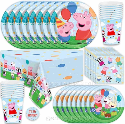 £4.99 • Buy Peppa Pig George Party Supplies Balloons Tableware Kids Boy Girl Birthday Decor 