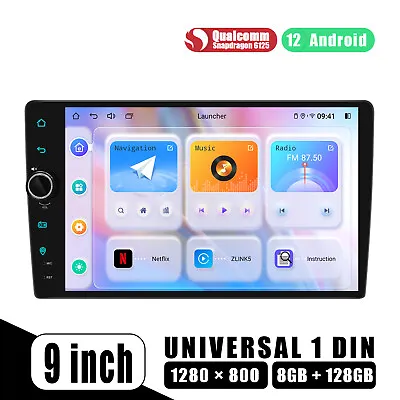 EU Stock Android 12 Head Unit 9 Inch HD Screen Single Din Carplay Autoradio DSP • £400