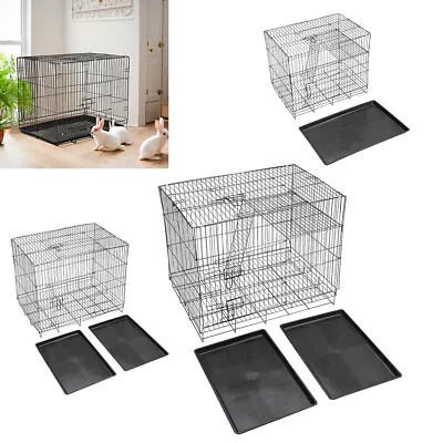 Indoor Rabbit Cage Small Pet Guinea Pig Wire Cage Rabbit Hutch Removable Tray • £25.95