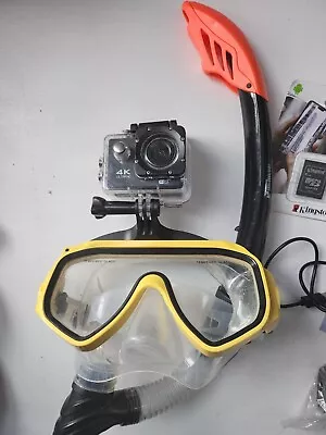 Snorkel With Go Pro Style Underwater Camera And SD Cards • £25